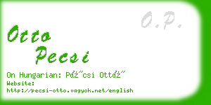 otto pecsi business card